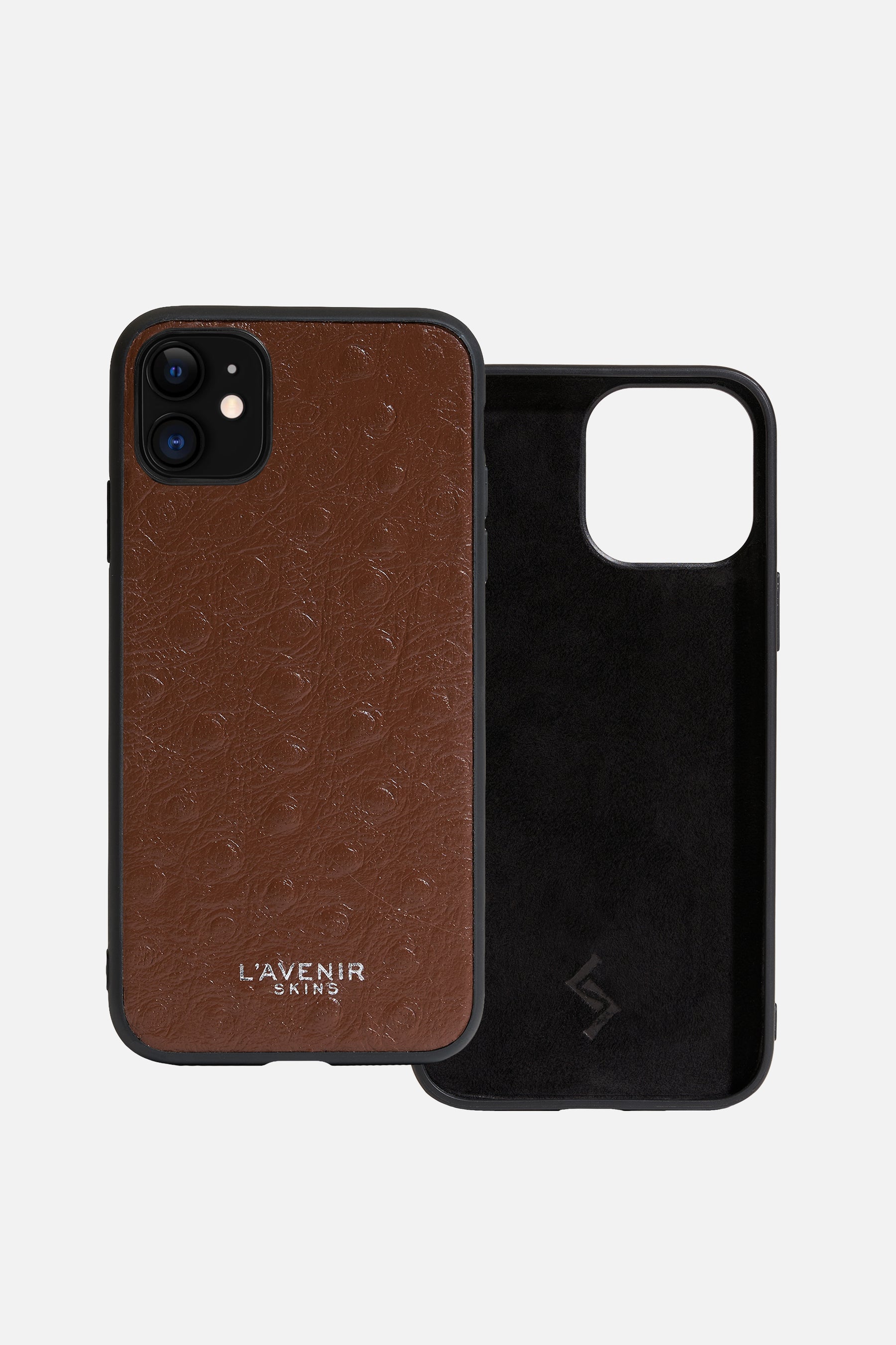 IPHONE SOLID CASE - OSTRICH LEATHER