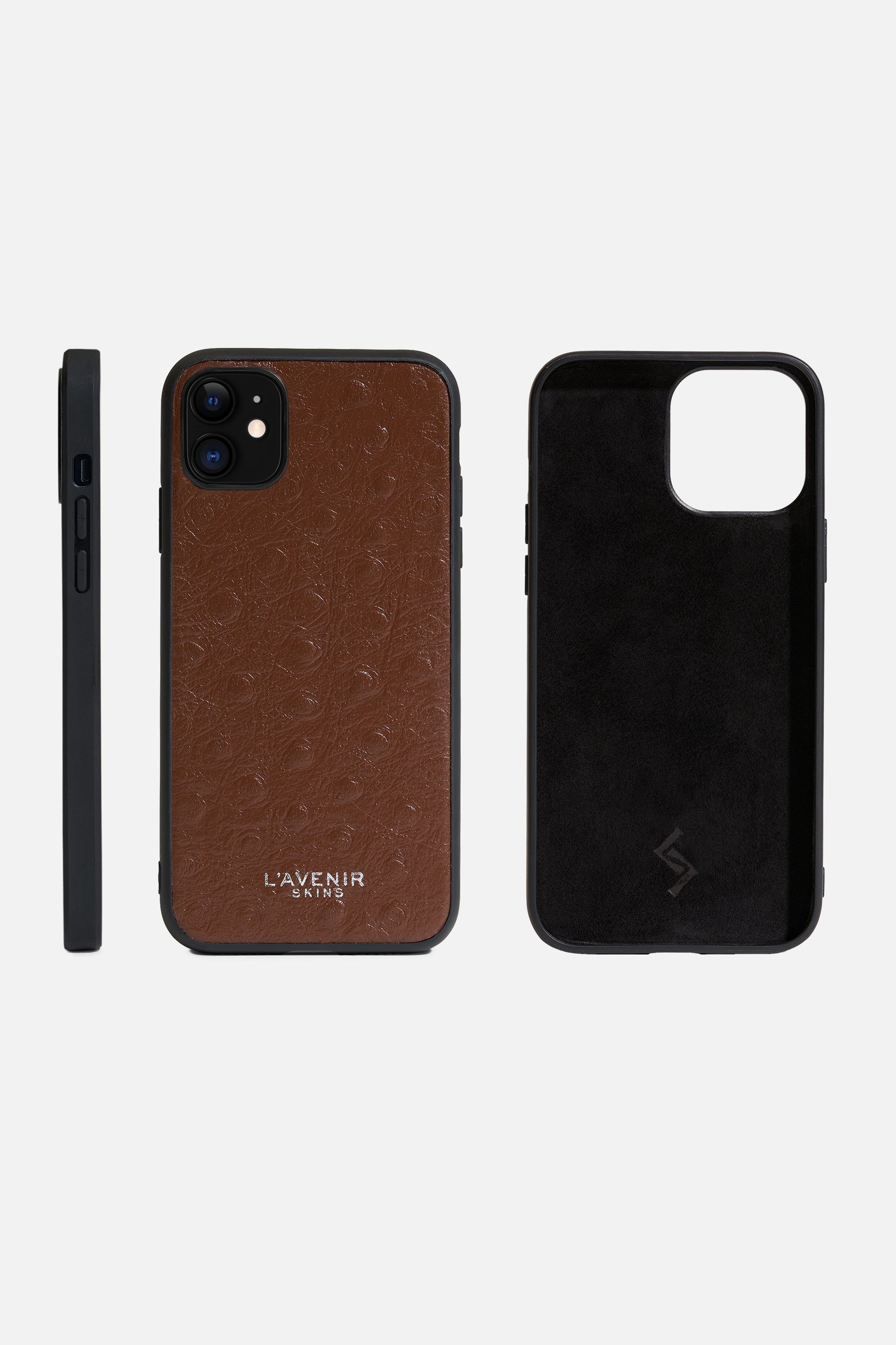 IPHONE SOLID CASE - OSTRICH LEATHER