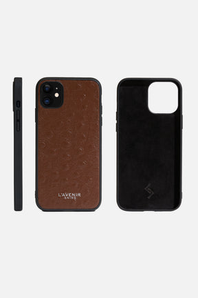 IPHONE SOLID CASE - OSTRICH LEATHER
