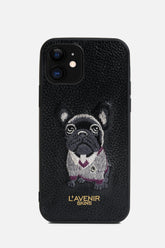 iPhone Case - French Bulldog College Version - Black