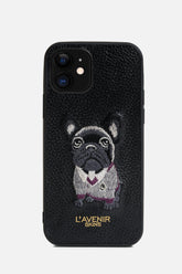 Iphone Case - French Bulldog College Version - Black