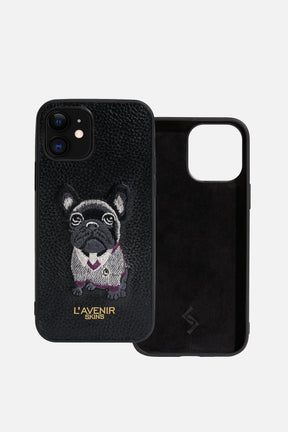 iPhone Case - French Bulldog College Version - Black