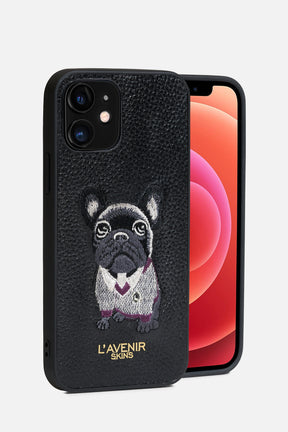 Iphone Case - French Bulldog College Version - Black