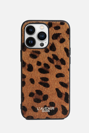 iPhone Case  - Hair On Leather - Leopard Print