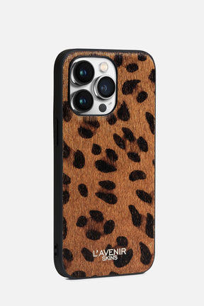 iPhone Case  - Hair On Leather - Leopard Print