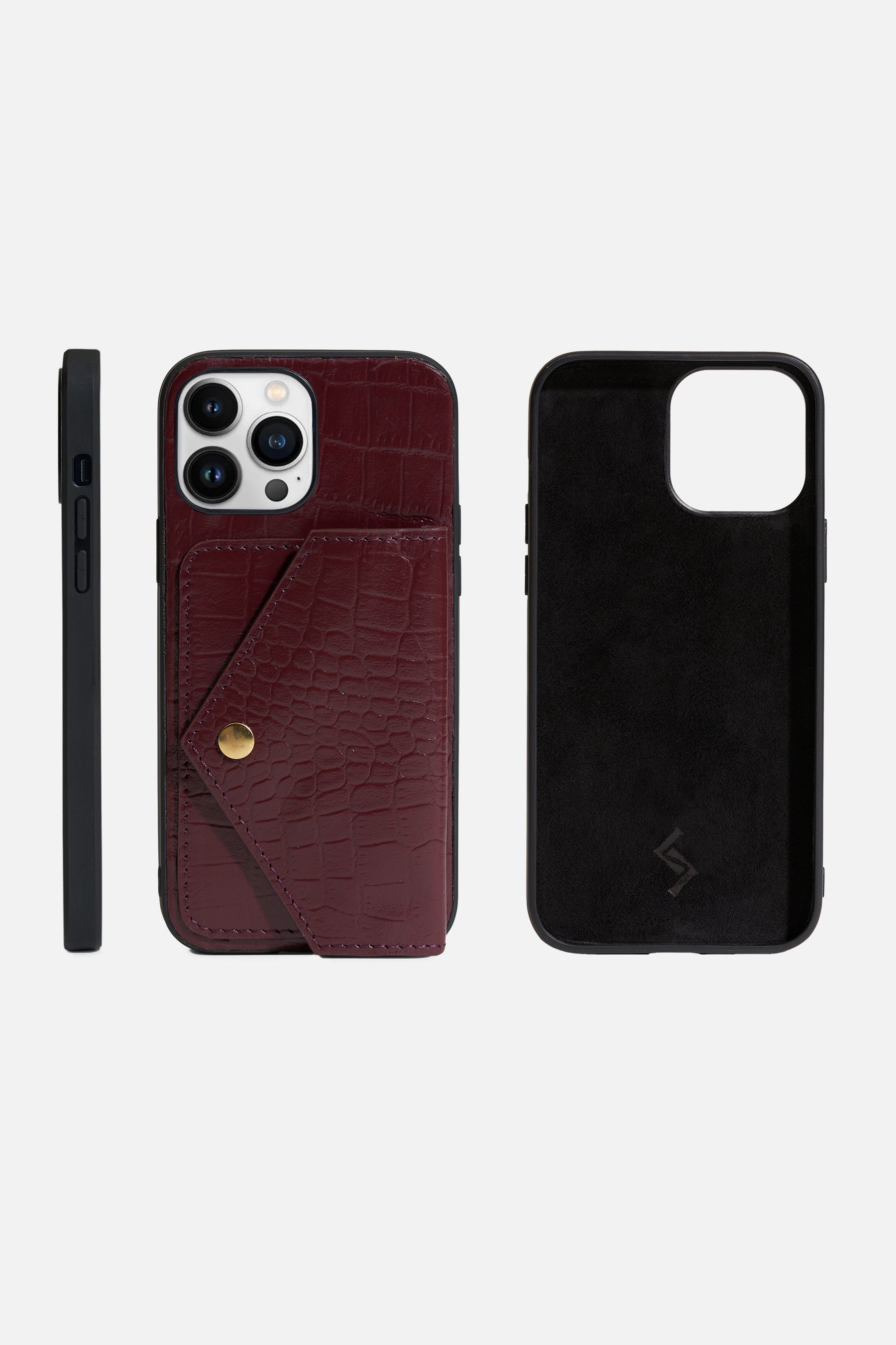 IPHONE CASES WITH FLAP POCKET - WINE