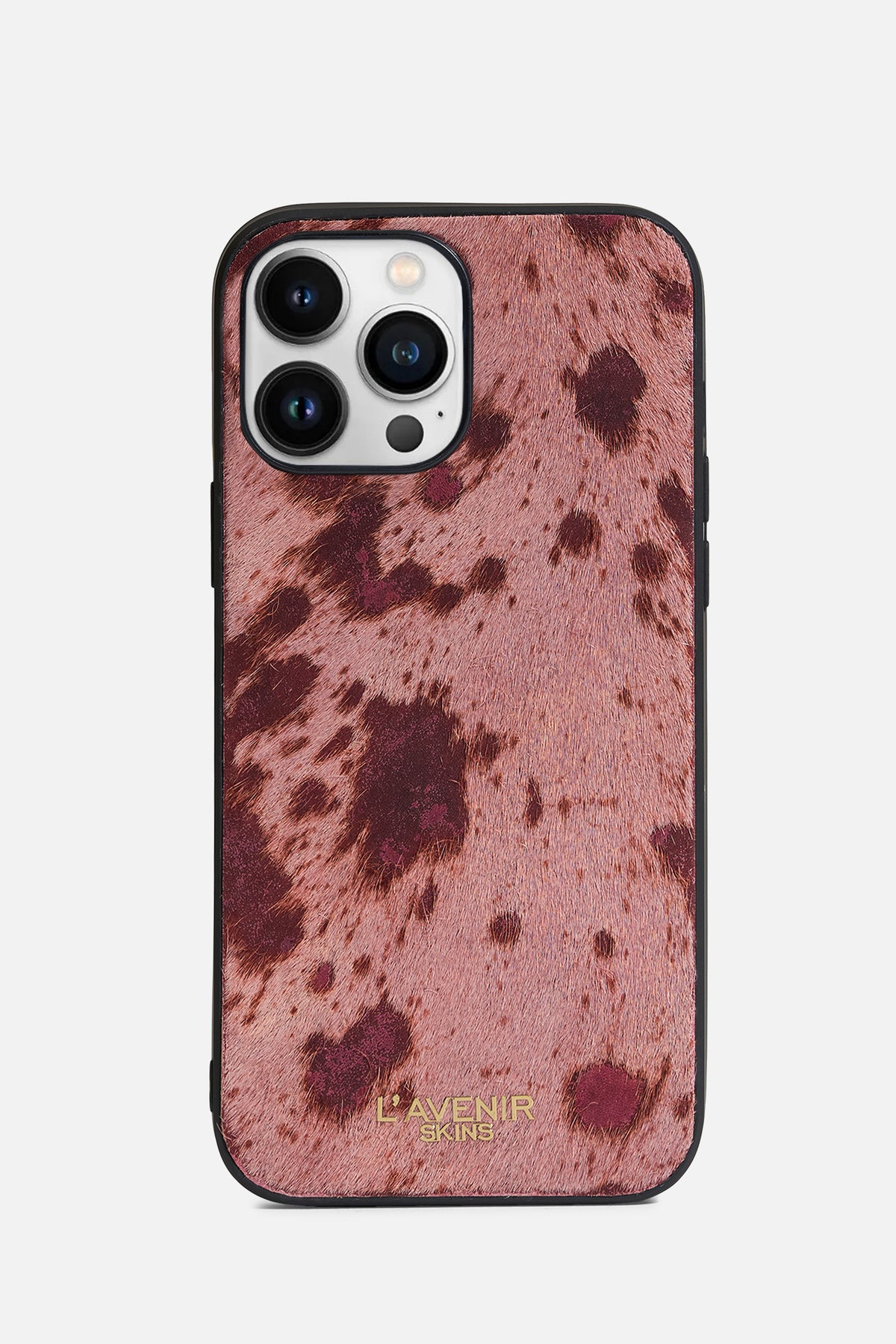 iPhone Case - Hair On Leather - Rose Pink