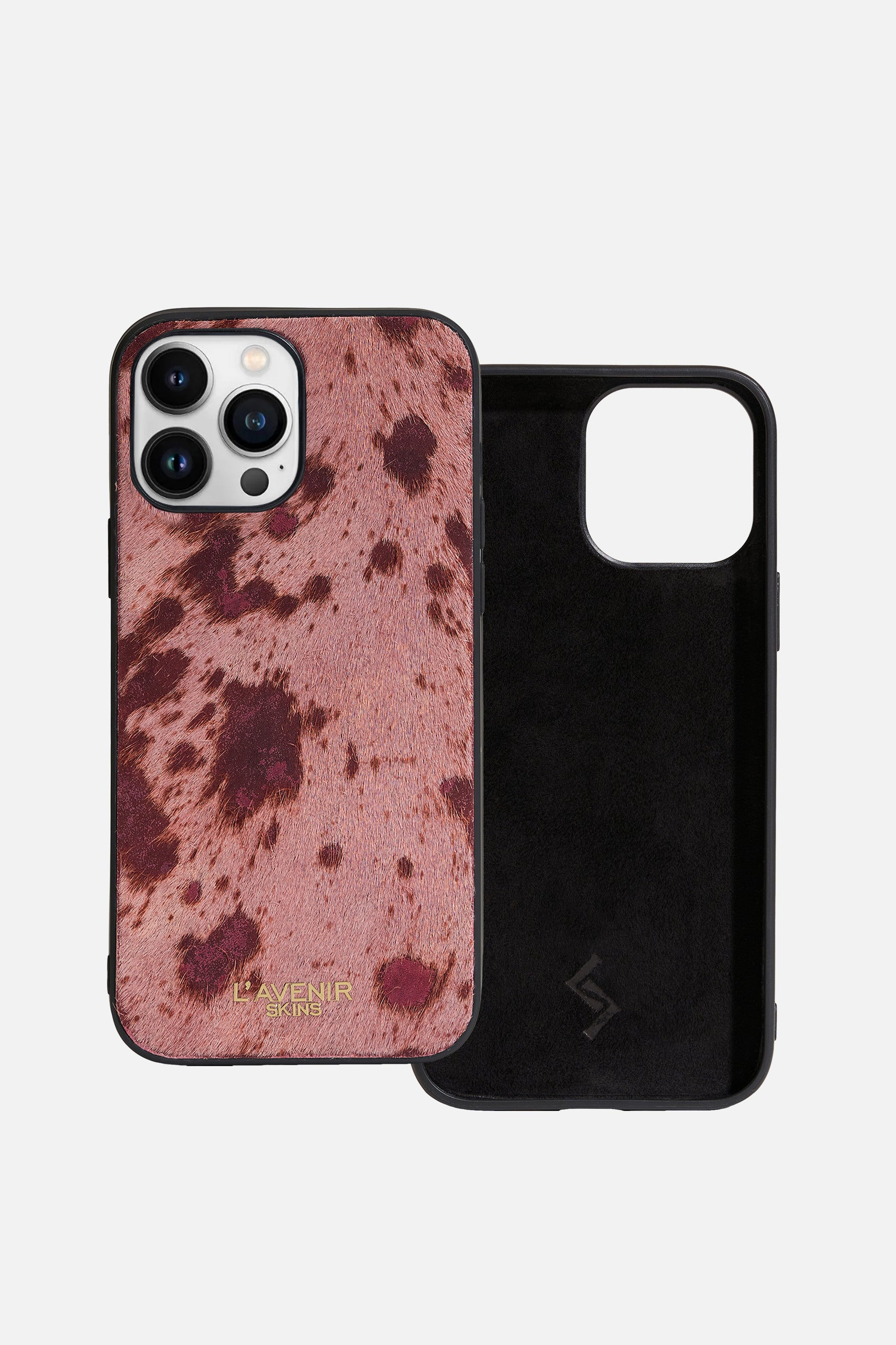 iPhone Case - Hair On Leather - Rose Pink