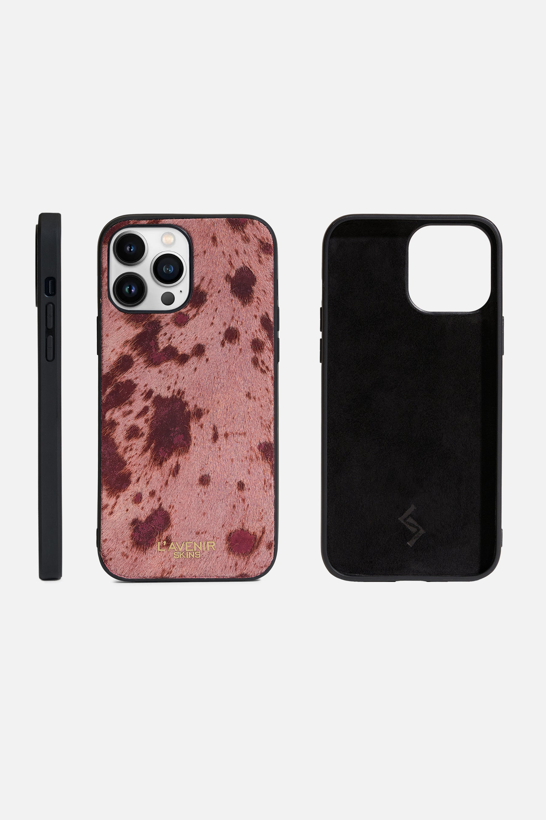IPHONE CASE - HAIR ON LEATHER - ROSE PINK