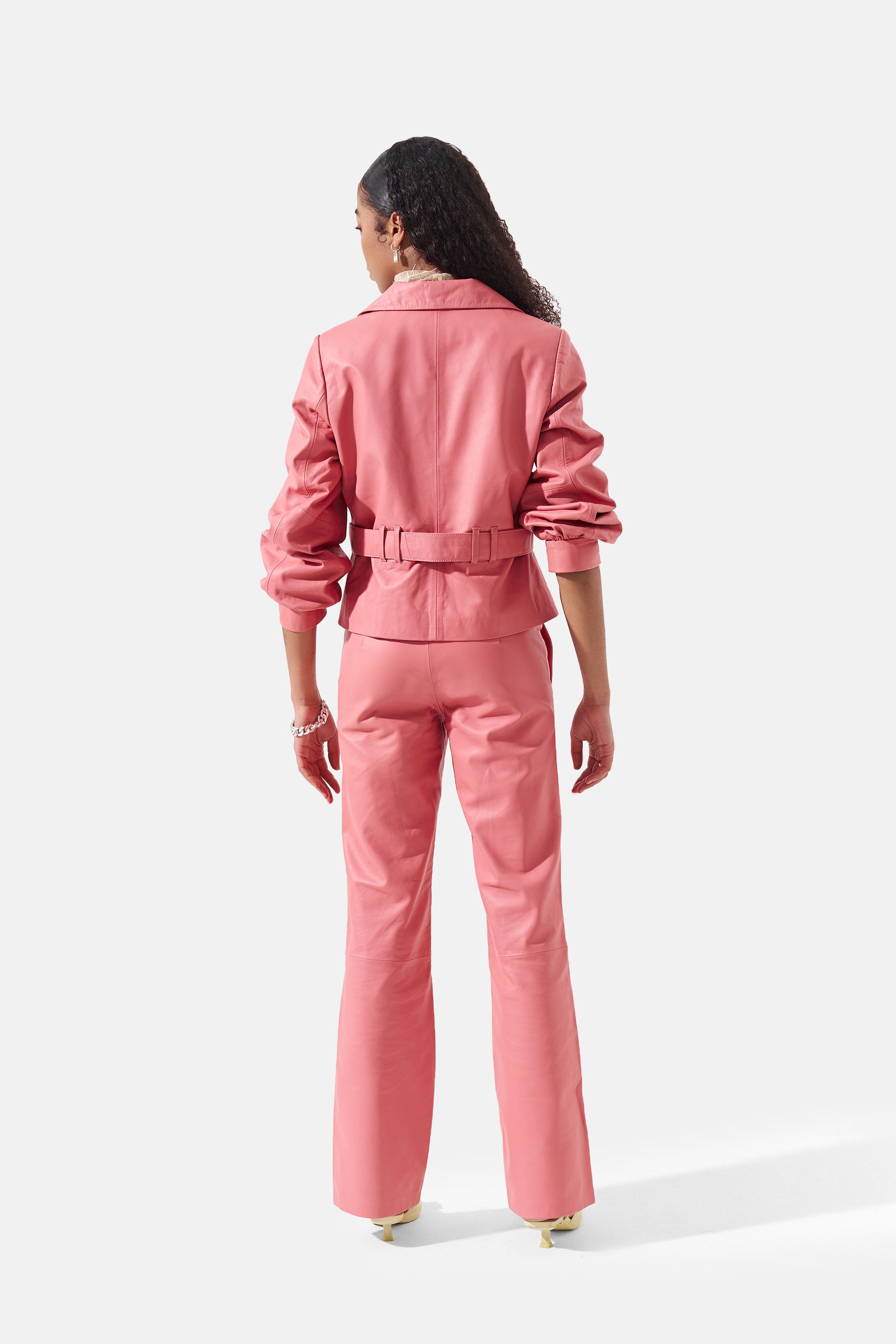 Keita - Leather Co-Ord Set - Blush