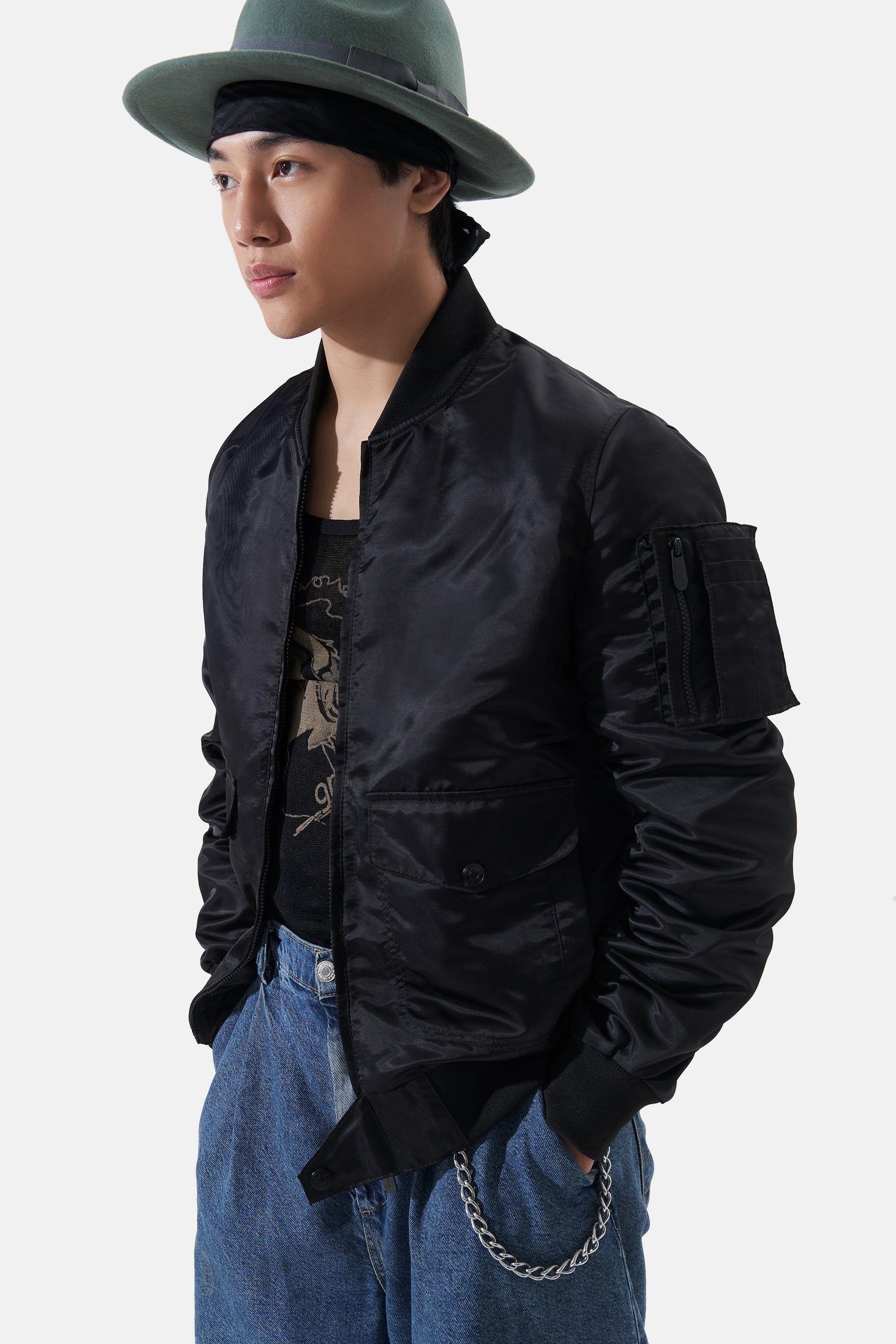 Kofi - Nylon Bomber Jacket