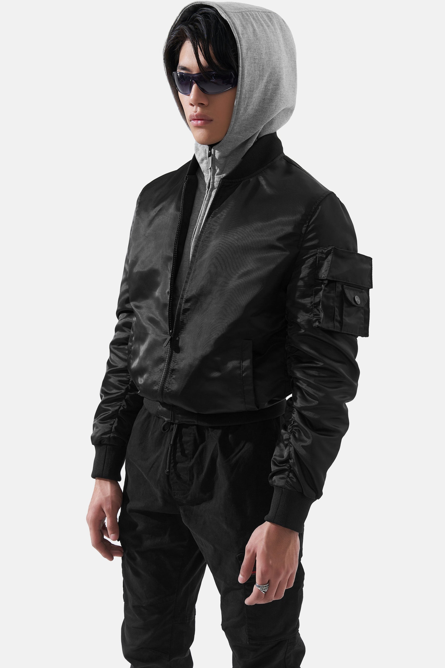 Enzo - Nylon Jacket With Detachable Hood