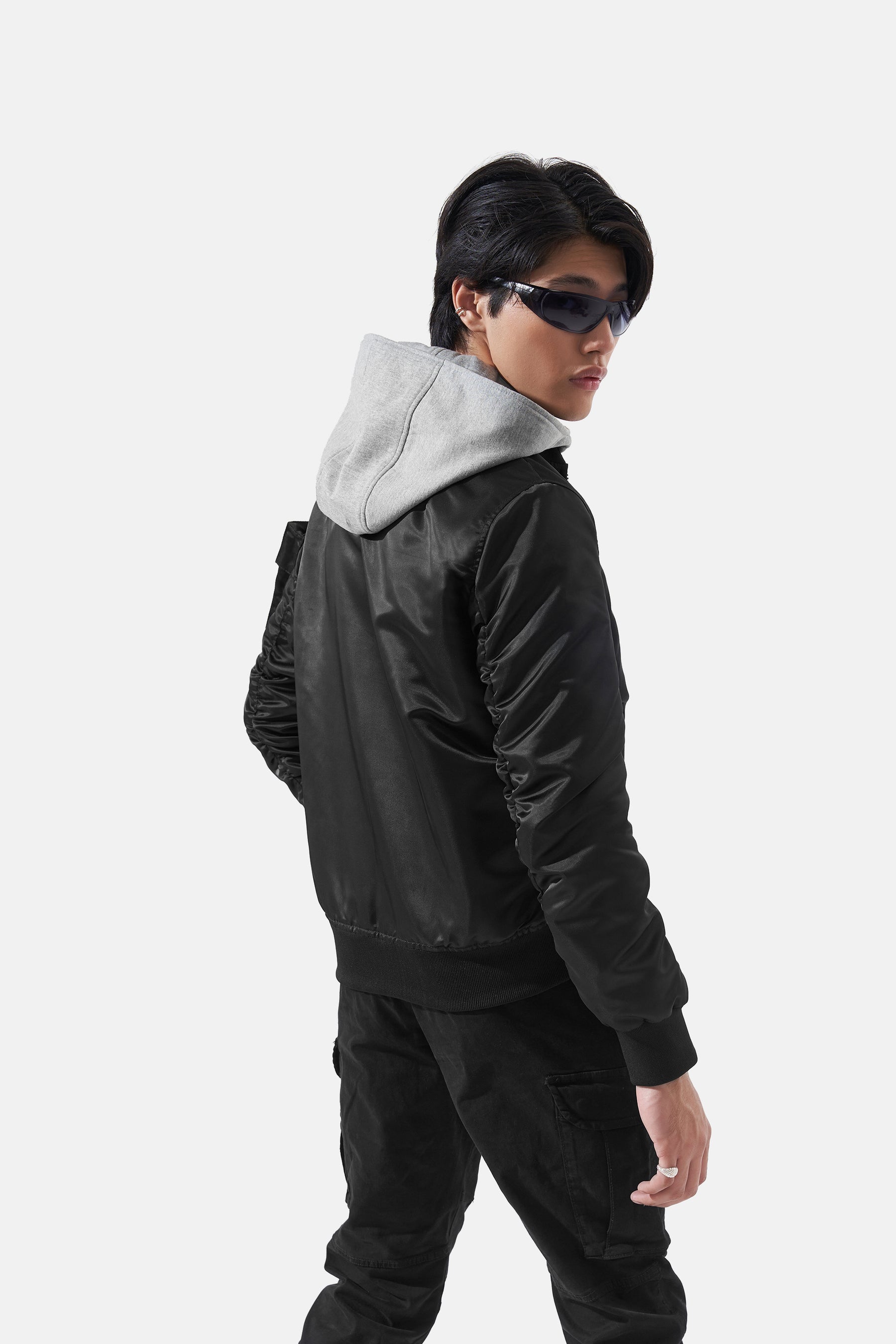 Enzo - Nylon Jacket With Detachable Hood