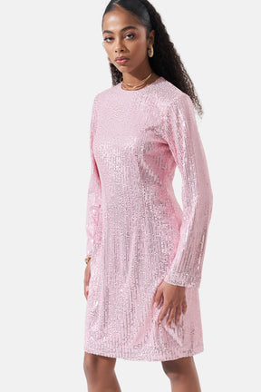 Helena - Sequin Dress - Blush