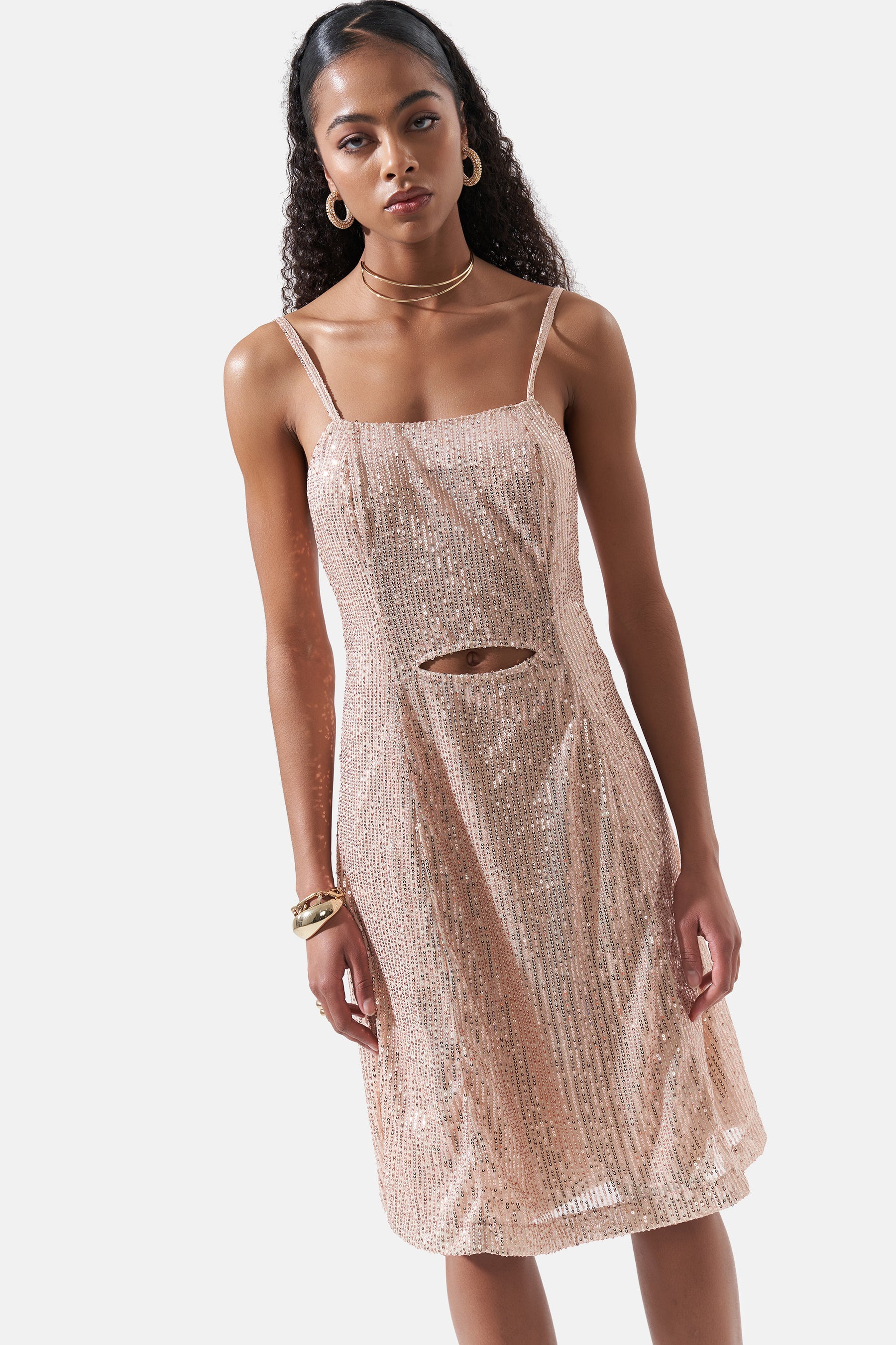 Joanna - Sequin Dress - Champagne Gold