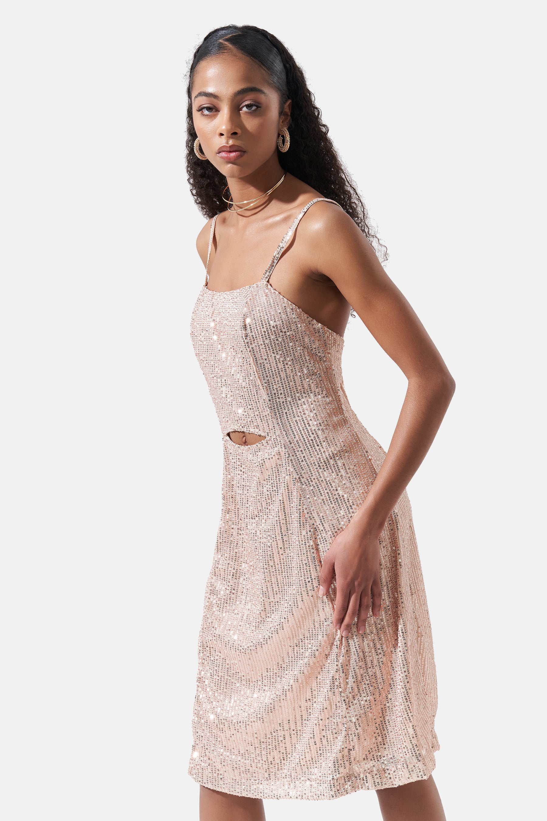 Joanna - Sequin Dress - Champagne Gold