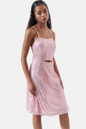 Joanna - Sequin Dress - Blush