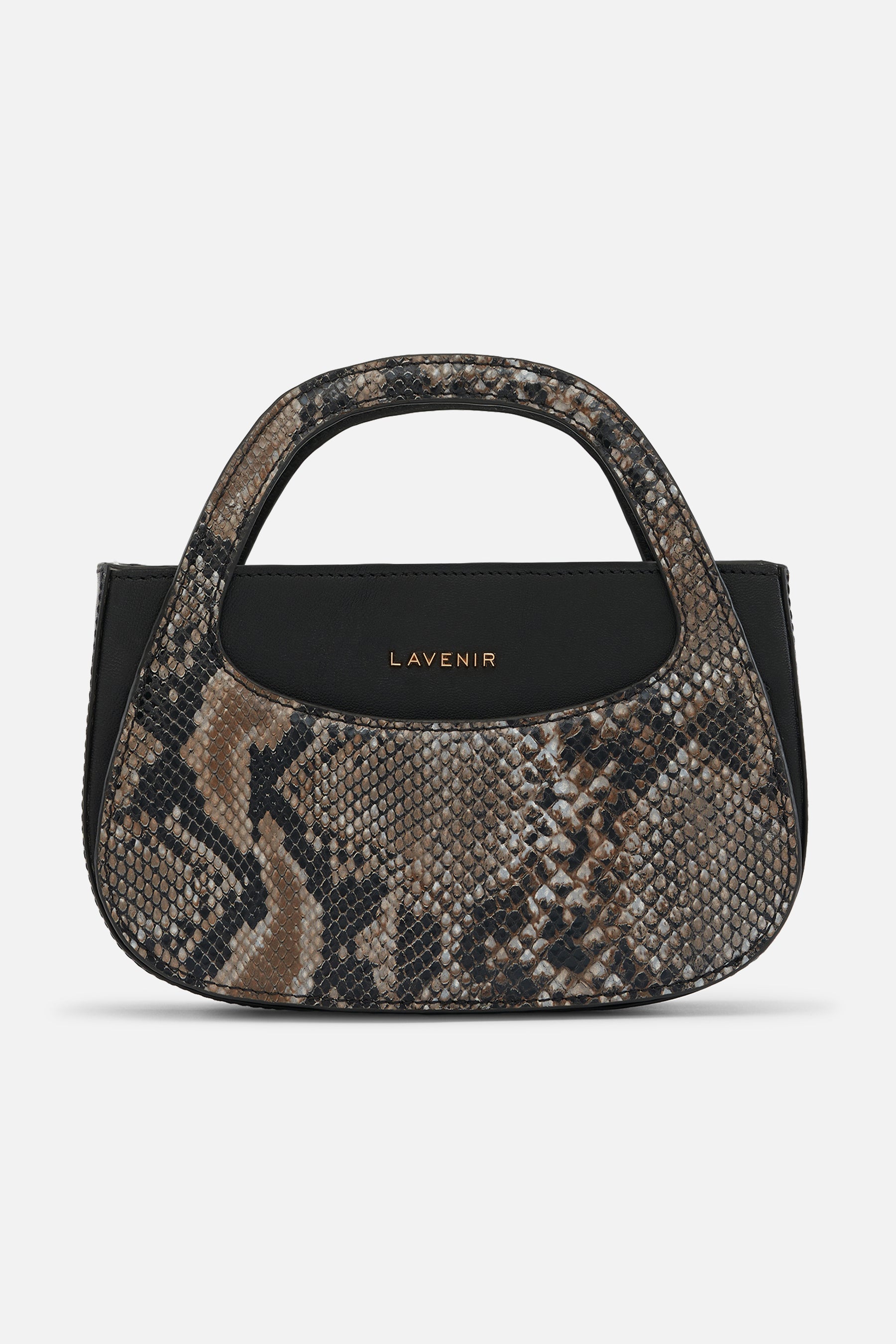 L'avenir - Moon Sling With Additional Pearl handle - Black With Python