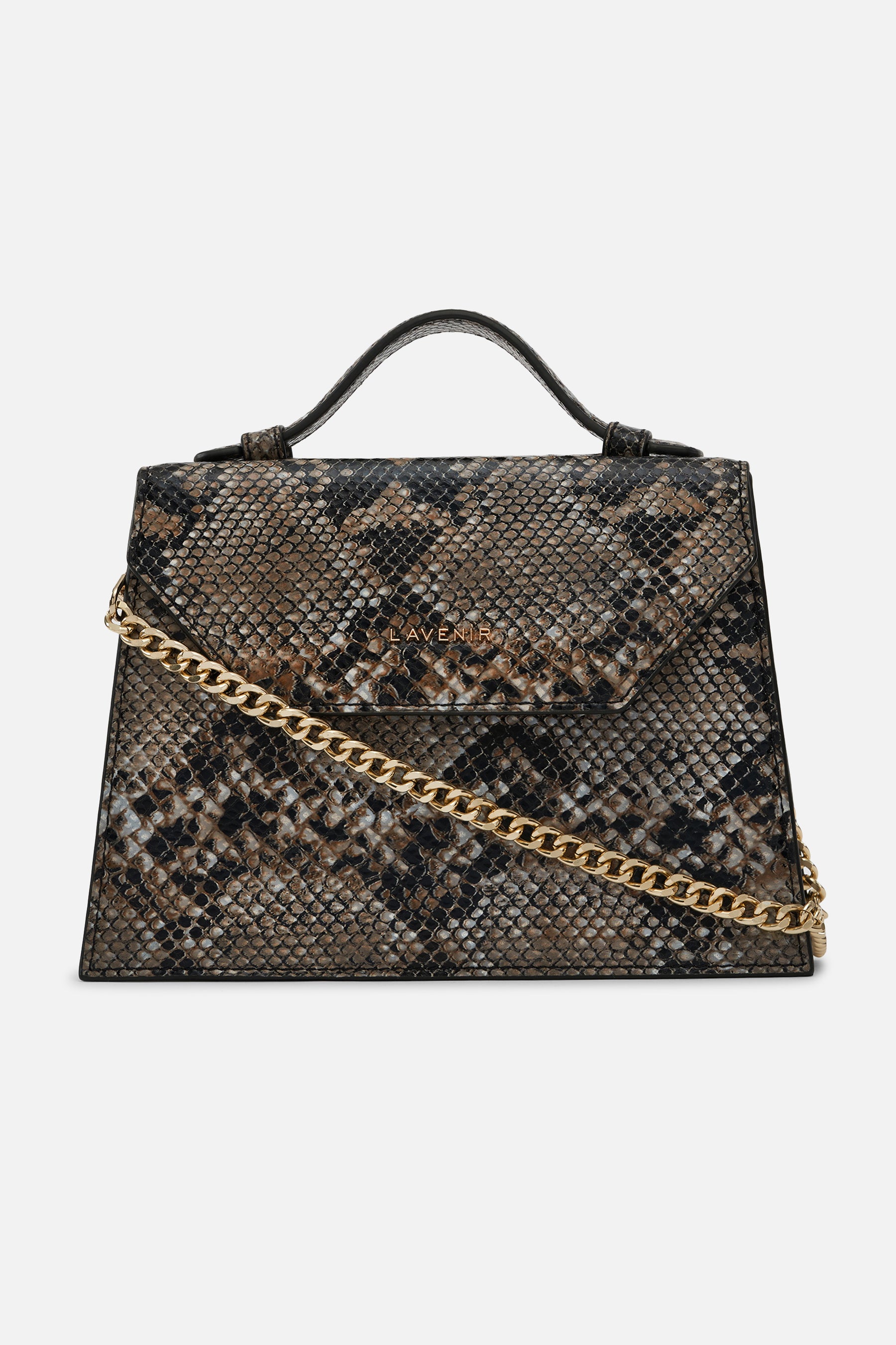 Miami - Pearl Handle Bag - Python Print