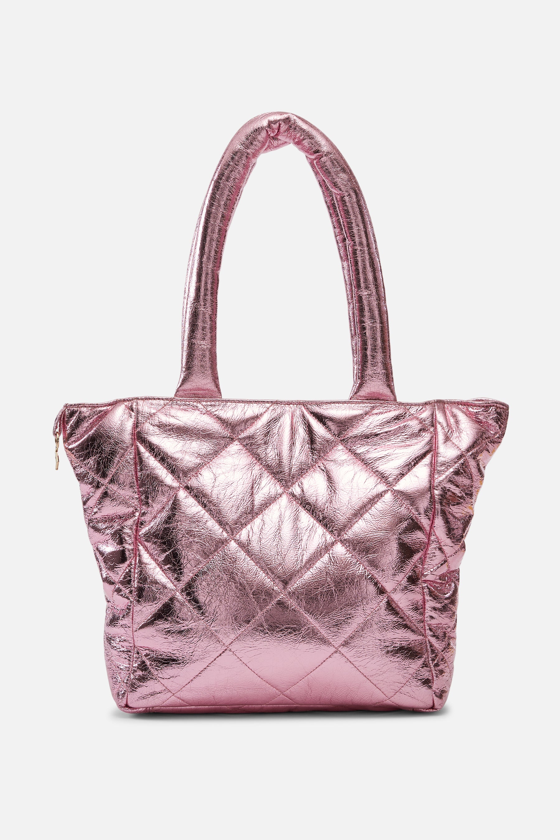 Ophidia - Wrinkle Metallic Tote - Blush Metallic