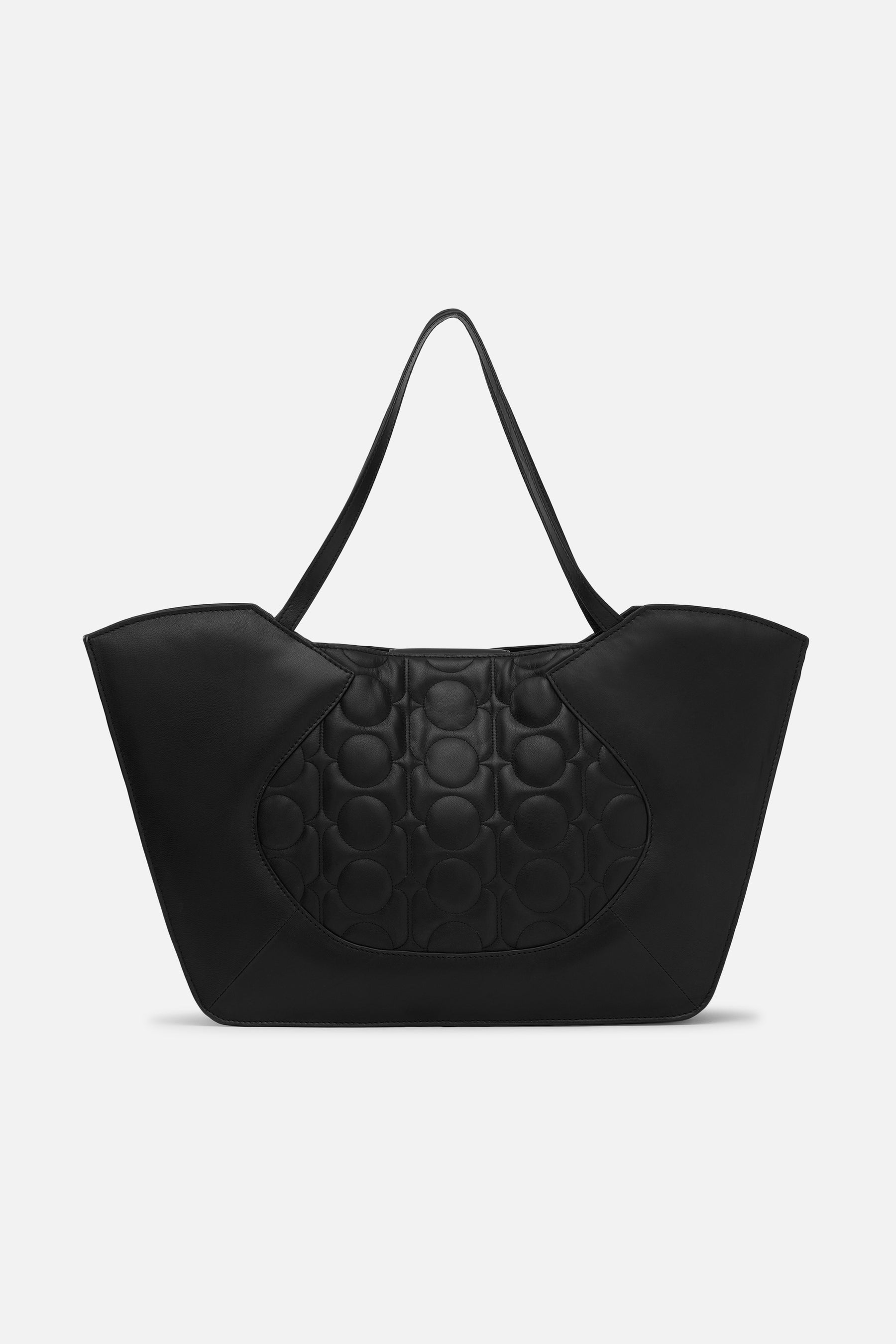 Evelyn - Quilted Tote - BLACK