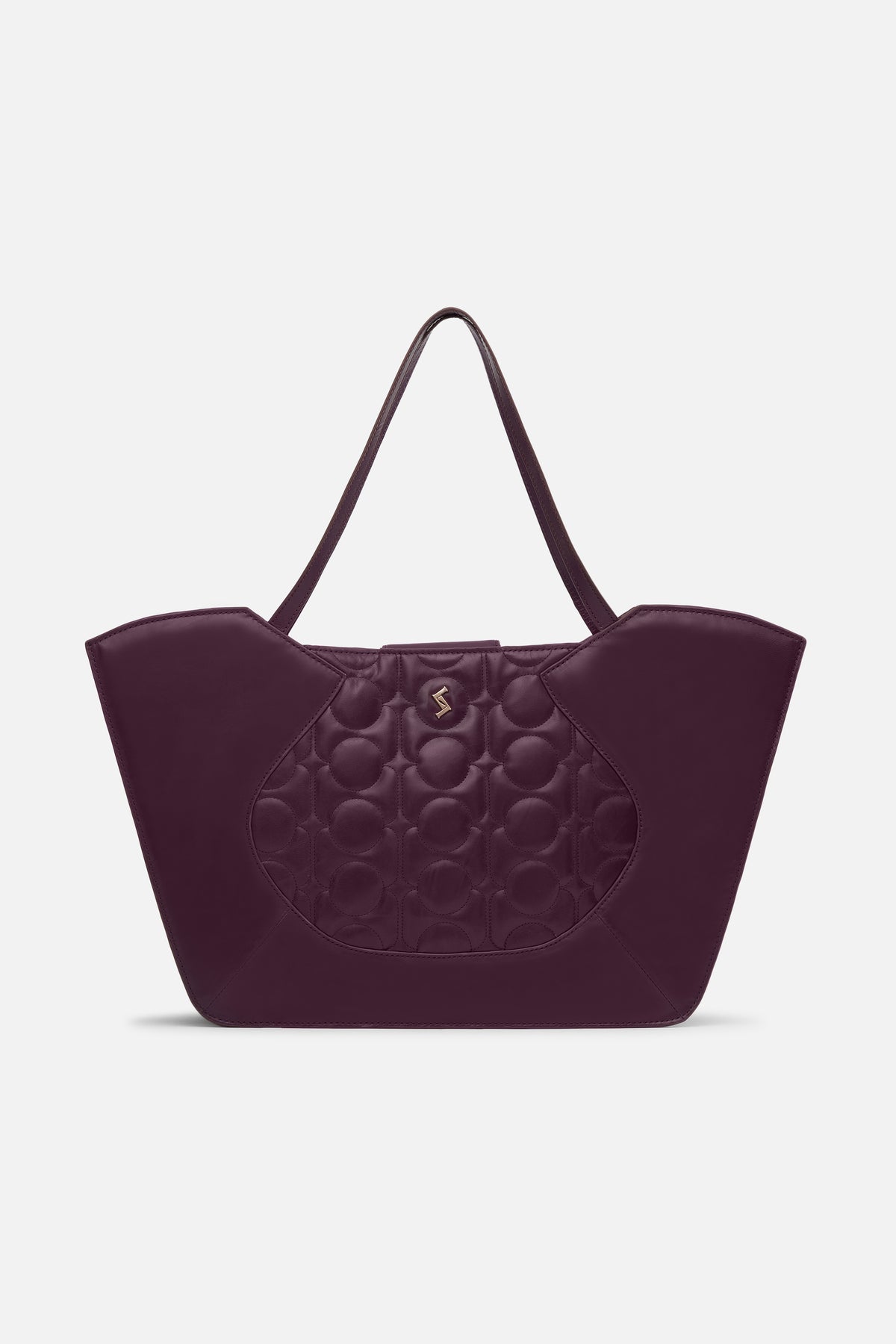 Evelyn - Quilted Tote - Plum