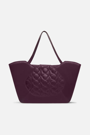 Evelyn - Quilted Tote - Plum