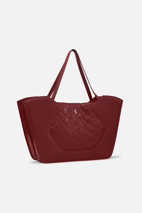 Evelyn - Quilted Tote - Rose Wood