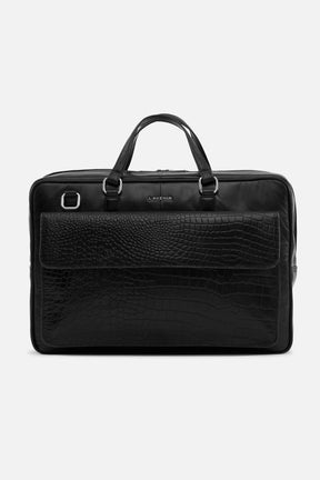 Bronco - Leather Laptop Bag - Black