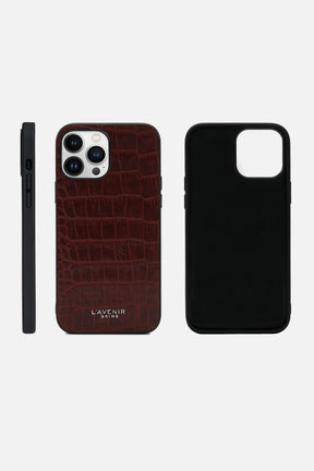 iPhone Croco Case - Red Potting Soil