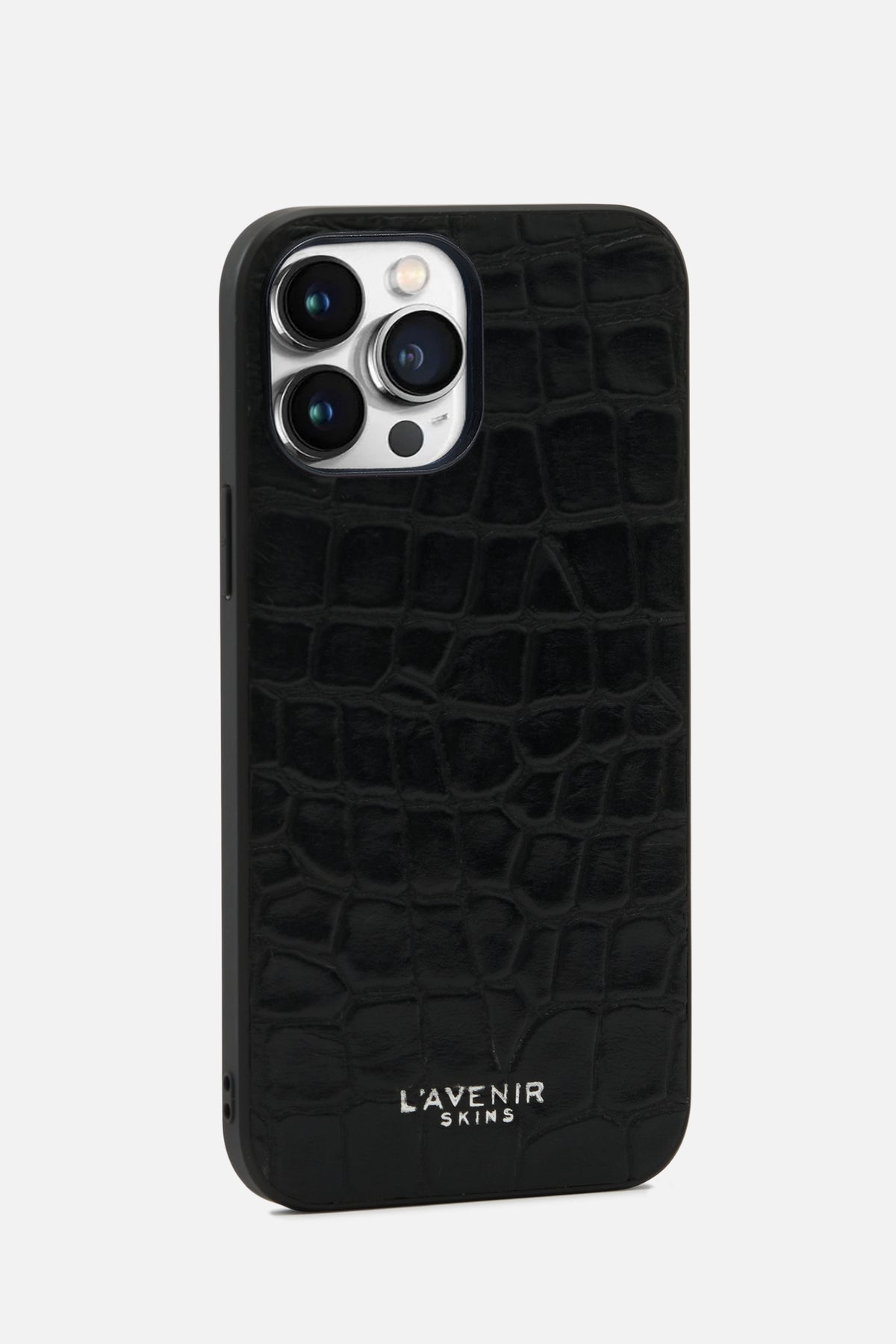 IPHONE CROCO CASE - BLACK