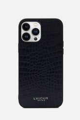 IPHONE CROCO CASE - OCEAN CAVEN BLUE