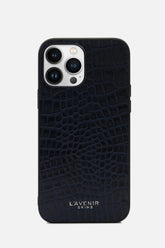 iPhone Croco Case - Ocean Caven Blue