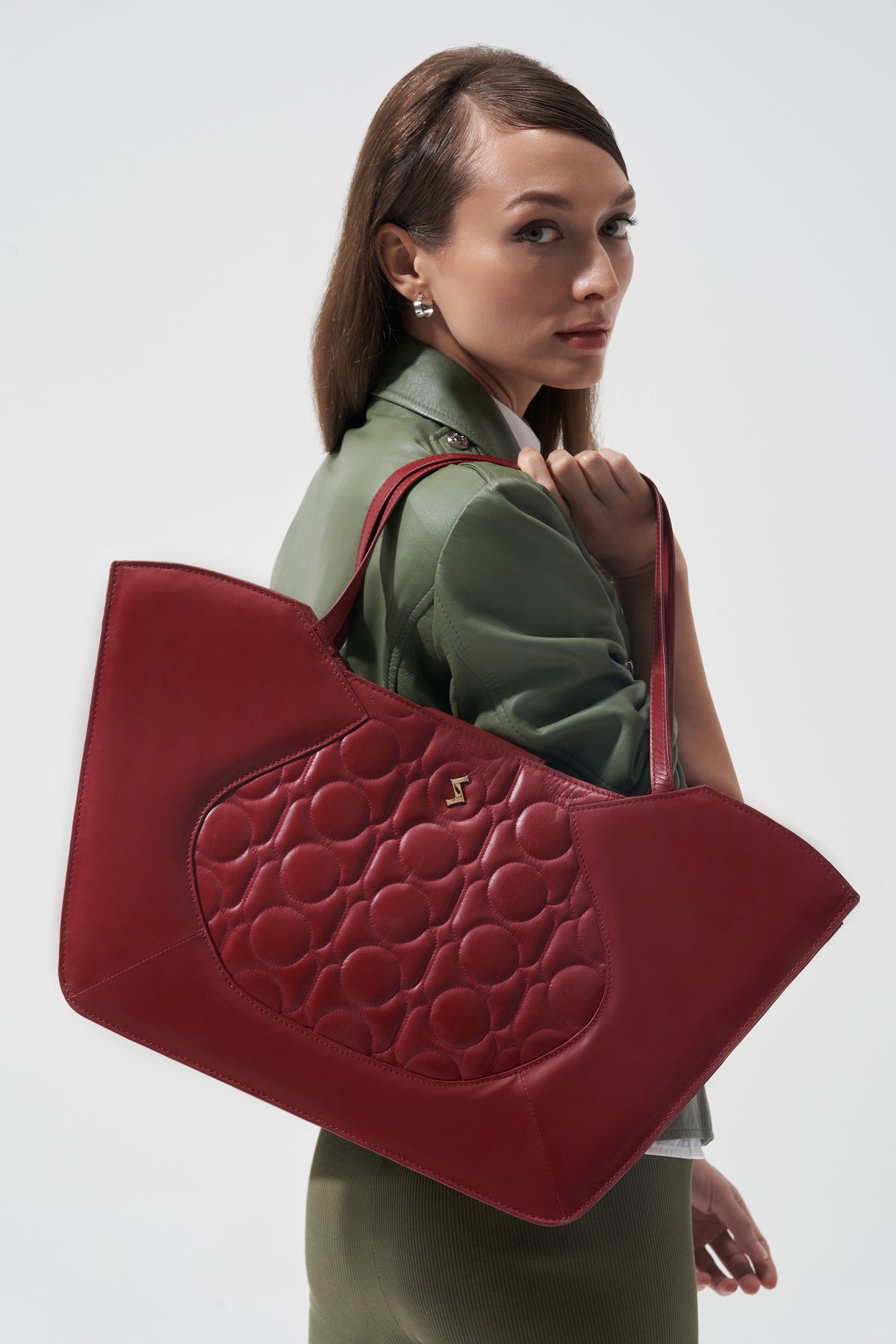 Evelyn - Quilted Tote - Rose Wood