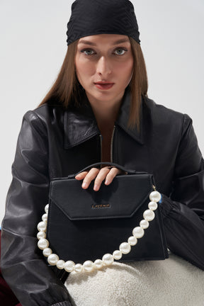 Miami - Pearl Handle Bag - Black