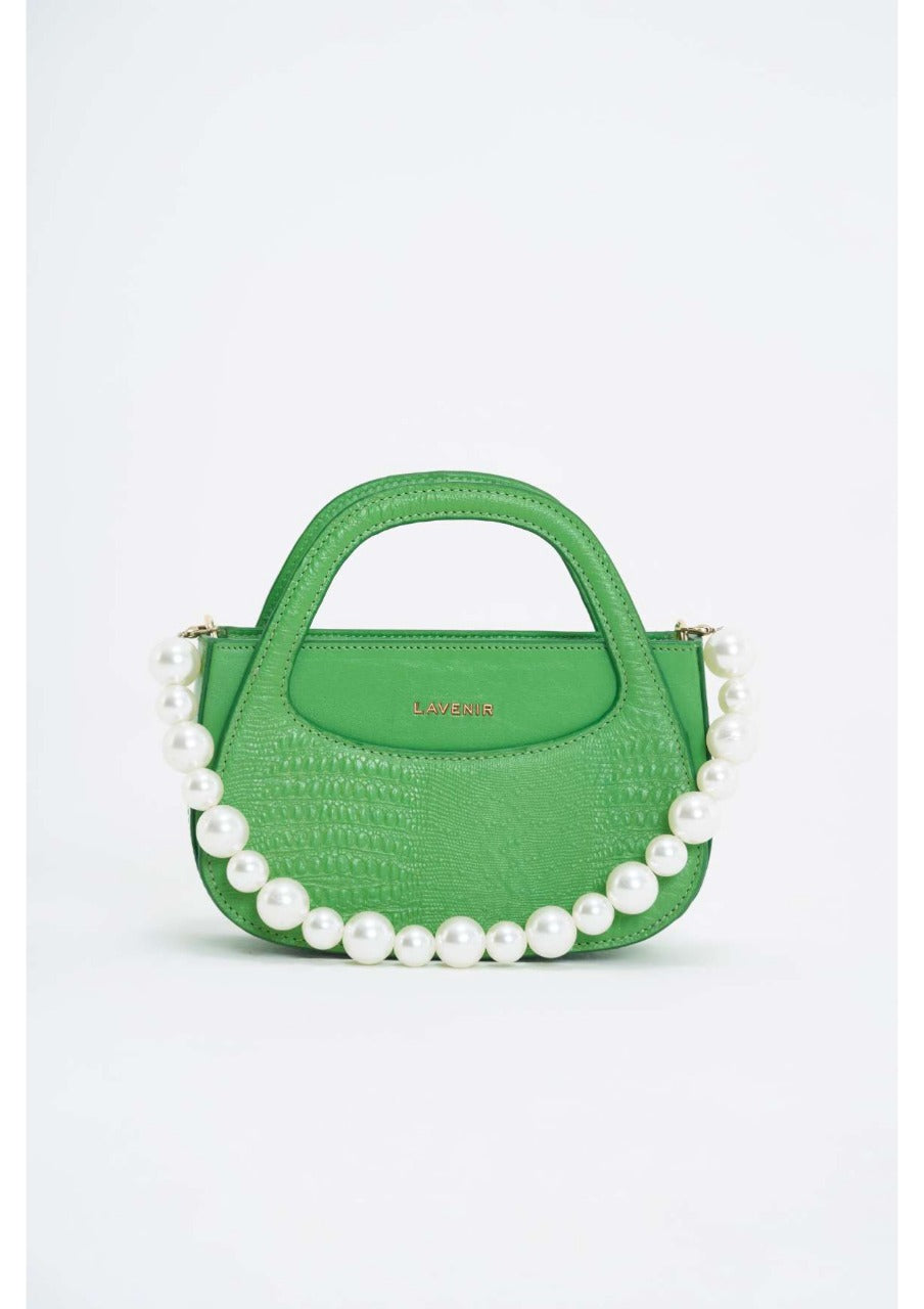 L'avenir - Moon Sling With Additional Pearl handle - Lawn Green
