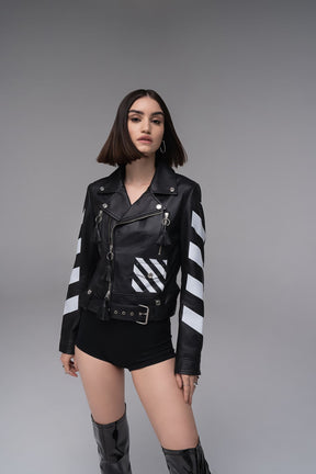 Kore - Leather Biker Jacket - Black